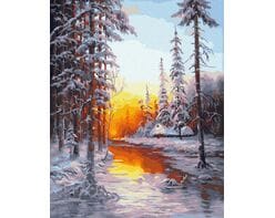 Zimowy las 40cm*50cm (bez ramy)