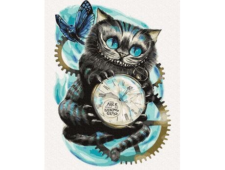Kot z Cheshire 40cm*50cm (bez ramy) malowanie po numerach