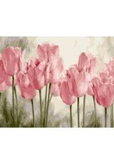 Różowe tulipany 40cm*50cm (bez ramy)