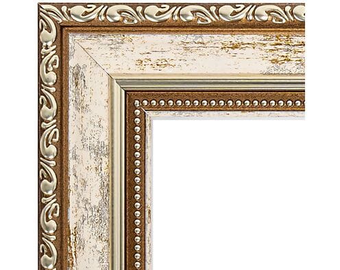 Rama do obrazów 40cm*50cm jasne postarzane drewno ze złotem 7673
