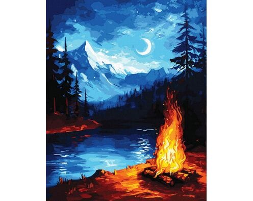 Nocne ognisko 40x50 cm