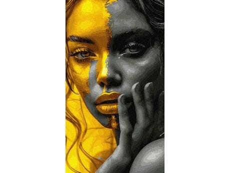 Złota mgła spojrzenia 40x70 cm malowanie po numerach