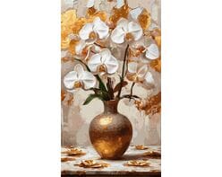 Storczyki w złocie 40x70 cm