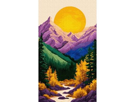 Świt nad doliną 40x70 cm malowanie po numerach