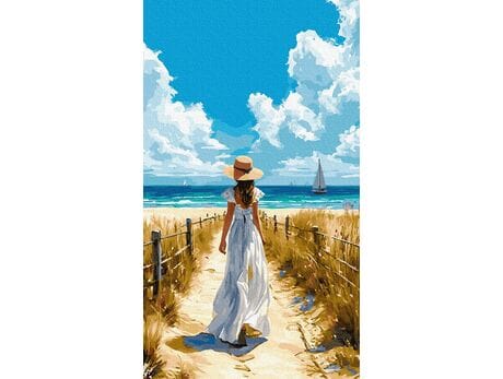 Kroki ku morzu 40x70 cm malowanie po numerach
