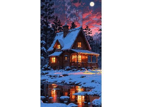Gdy milknie dzień 40x70 cm malowanie po numerach
