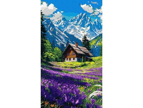 Wśród budzących się wzgórz 40x70 cm malowanie po numerach
