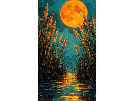 Czerwony zmierzch 40x70 cm malowanie po numerach