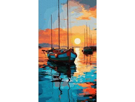 Przypływ Wieczornych Barw 40x70 cm malowanie po numerach