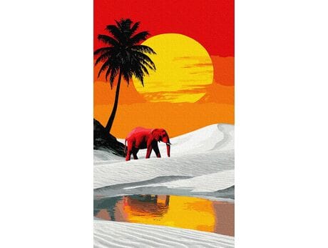 W ciepłym blasku 40x70 cm malowanie po numerach