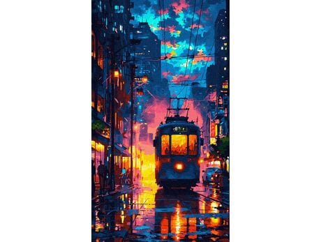 Elektromelodia miasta 40x70 cm malowanie po numerach
