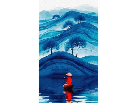 Pomiędzy dźwiękiem a ciszą 40x70 cm malowanie po numerach