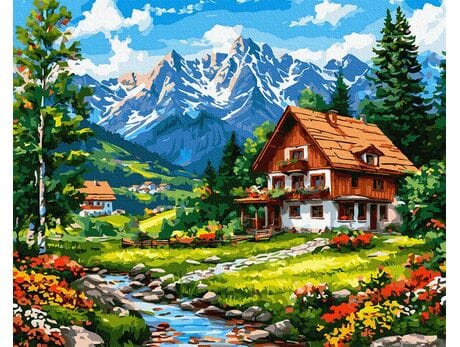 Zacisze w Dolinie 40x50 cm malowanie po numerach