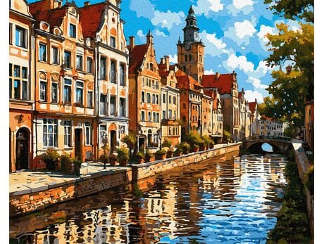 Gdańsk w Blasku Słońca 40x50 cm malowanie po numerach