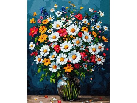 Bukiet Pełen Światła 40x50 cm malowanie po numerach