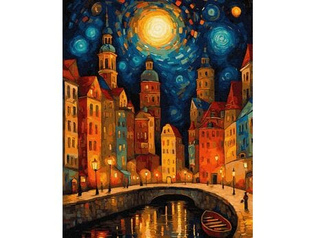 Wirujący przypływ 40x50 cm malowanie po numerach