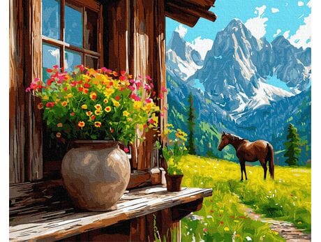 Wolność wśród szczytów 40x50 cm malowanie po numerach