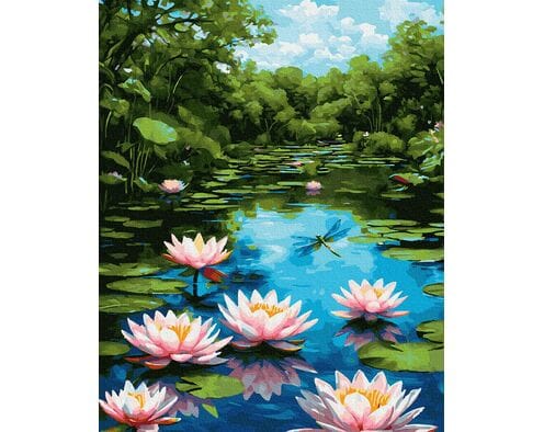 Lotosowy sen nad wodą 40x50 cm