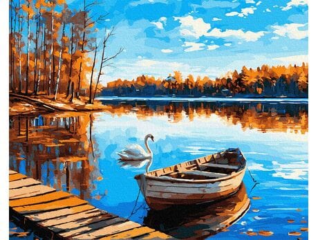 Władca lustrzanej tafli 40x50 cm malowanie po numerach