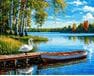 Echo białych skrzydeł 40x50 cm malowanie po numerach
