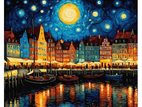 Wirujące refleksy 40x50 cm malowanie po numerach