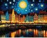 Wirujące refleksy 40x50 cm malowanie po numerach