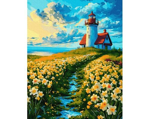 Szlak wśród żonkili 40x50 cm