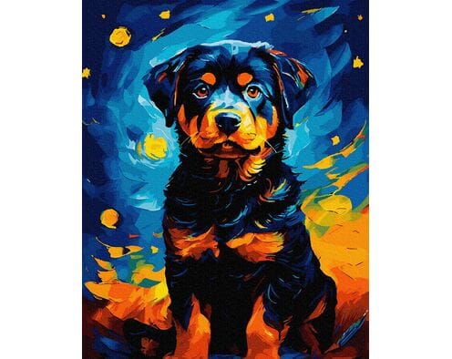 Mieszanka błękitu i łap 40x50 cm