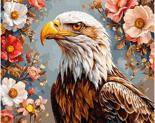 Z kwiatów i stali 40x50 cm