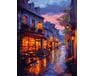Szmery ulic i zapach kawy 40x50 cm malowanie po numerach