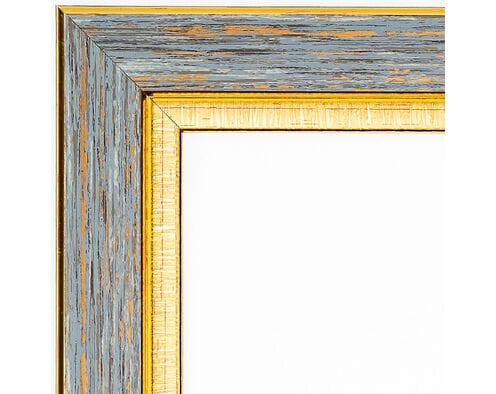 Rama do obrazów 40cm*50cm jasne postarzane drewno ze złotem 2004