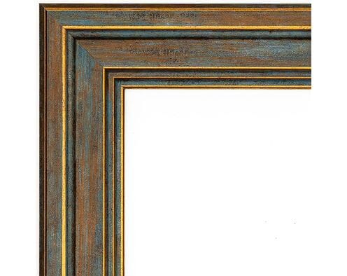 Rama do obrazów 40cm*50cm postarzane drewno ze złotem 2103