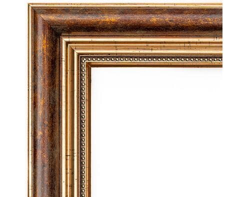 Rama do obrazów 40cm*50cm antyczne złoto ze starzonym drewnem 2172