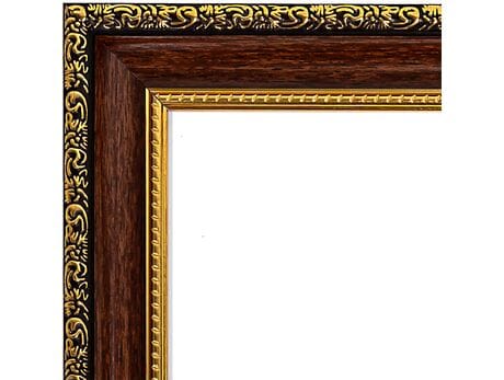 Rama do obrazów 40cm*50cm ciemny orzech ze złotem 2288 ramy do obrazów