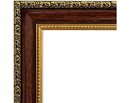 Rama do obrazów 40cm*50cm ciemny orzech ze złotem 2288