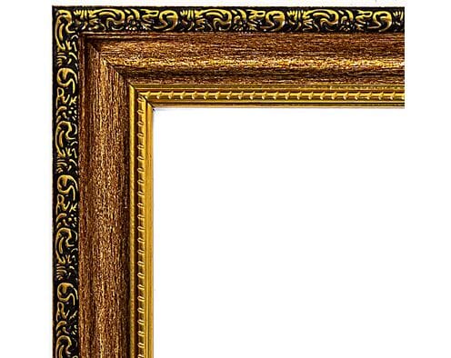 Rama do obrazów 40cm*50cm orzech ze złotem 2325