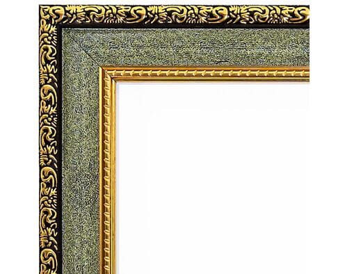Rama do obrazów 40cm*50cm pistacja ze złotem 2349