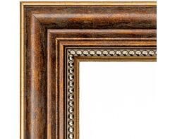 Rama do obrazów 40cm*50cm postarzane ciemne drewno ze złotem 2943
