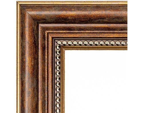 Rama do obrazów 40cm*50cm postarzane ciemne drewno ze złotem 2943