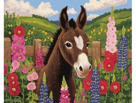 W zielonym kadrze 40x50 cm malowanie po numerach