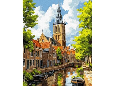 Staromiejski nurt 40x50 cm malowanie po numerach