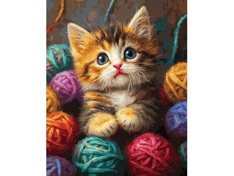 Wełniane przytulisko 40x50 cm malowanie po numerach