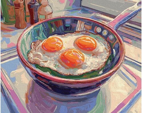 Pop artowe śniadanie 40x50 cm