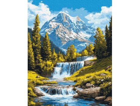 Zielone serce gór 40x50 cm malowanie po numerach
