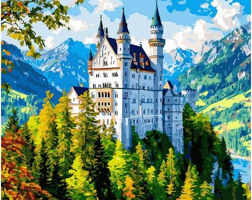 Zamek w chmurach - Neuschwanstein 40x50 cm