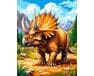 Triceratops z epoki gigantów 40x50 cm malowanie po numerach