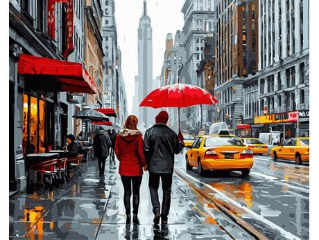 Zimny Nowy Jork, ciepłe serce 40x50 cm malowanie po numerach