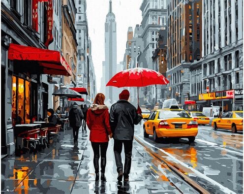 Zimny Nowy Jork, ciepłe serce 40x50 cm