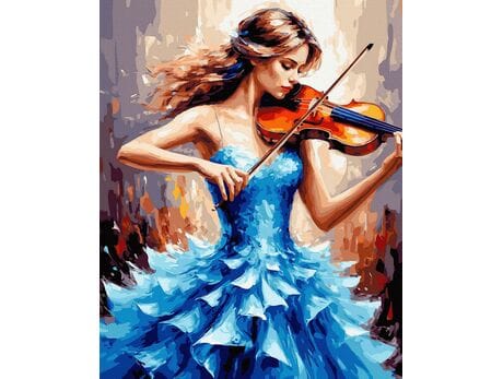 Błękitna symfonia 40x50 cm malowanie po numerach