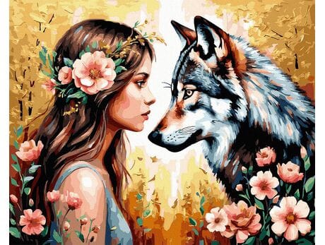 Złoty świt odwagi 40x50 cm malowanie po numerach